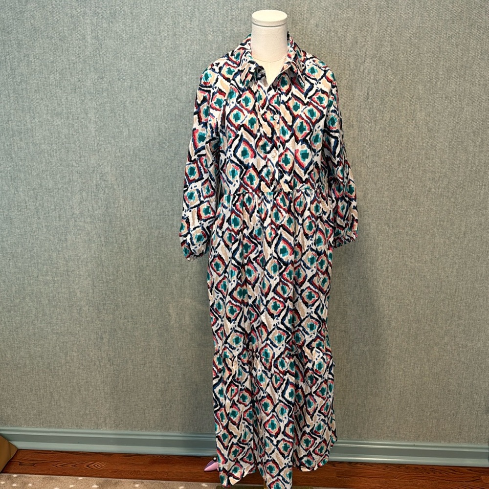 Anthropologie Tiered Shirt Dress